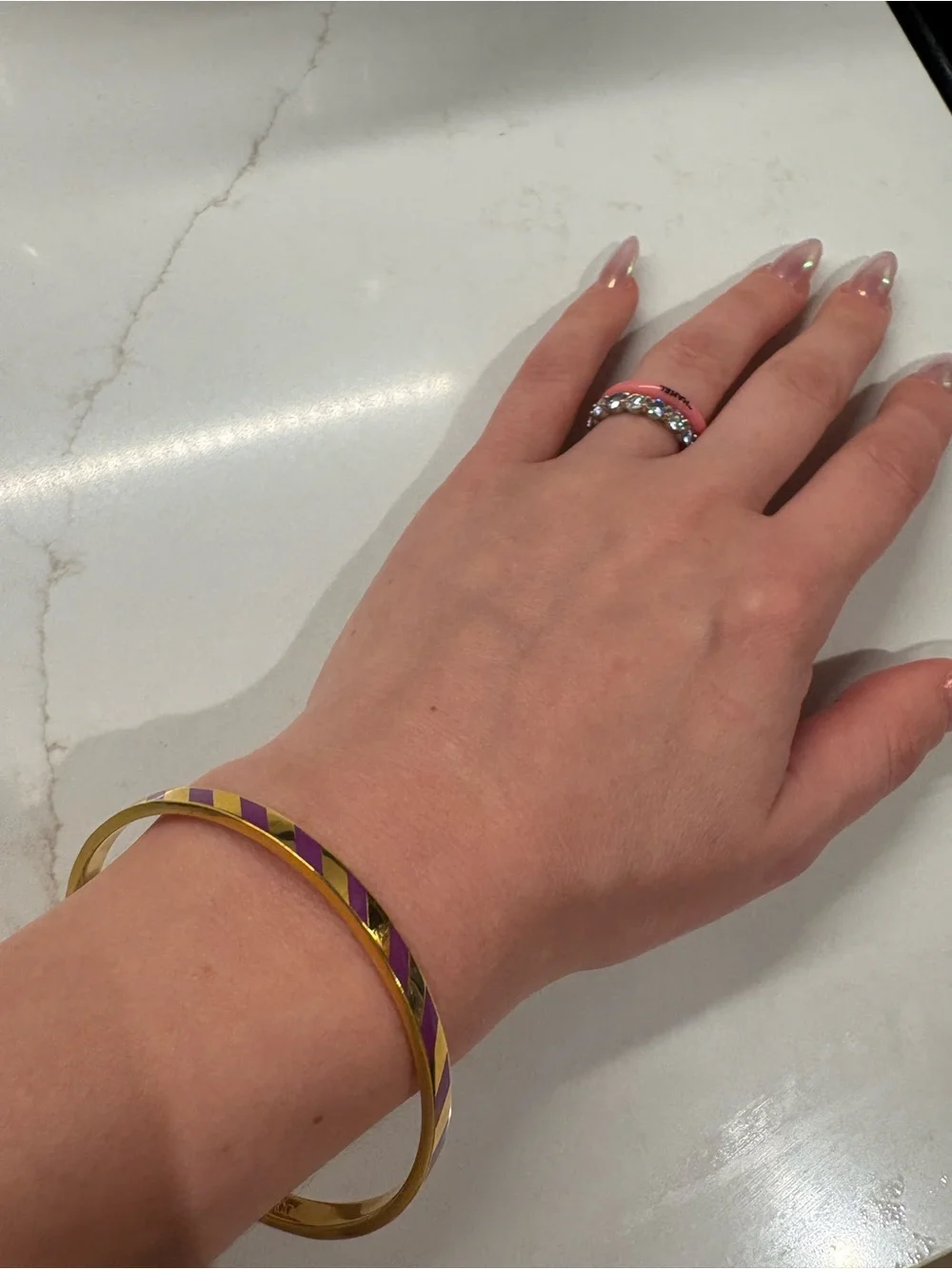 kate spade purple enamel bow bracelet and stud earring set